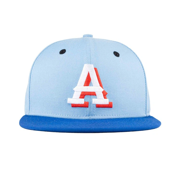 Blue Creative Letter Fitted Cap